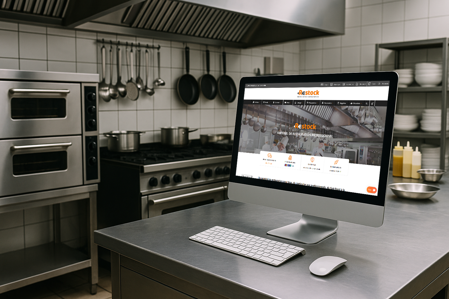 Refonte du site e-commerce Restock, équipements de restauration