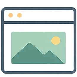 Icône illustrant une sélection visuelle personnalisée pour site web