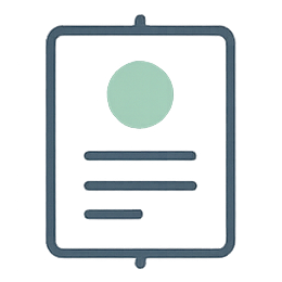 Icône représentant un site one page minimaliste