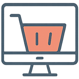 Icône illustrant une boutique en ligne