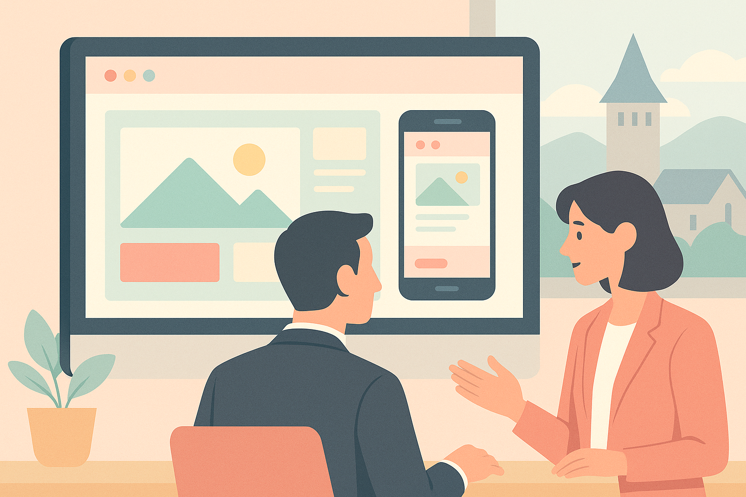 Illustration d’un site internet moderne et bien designé pour une entreprise paloise