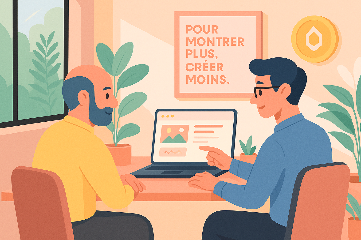 Illustration d’une entreprise locale créant un site vitrine à Pau avec une agence web