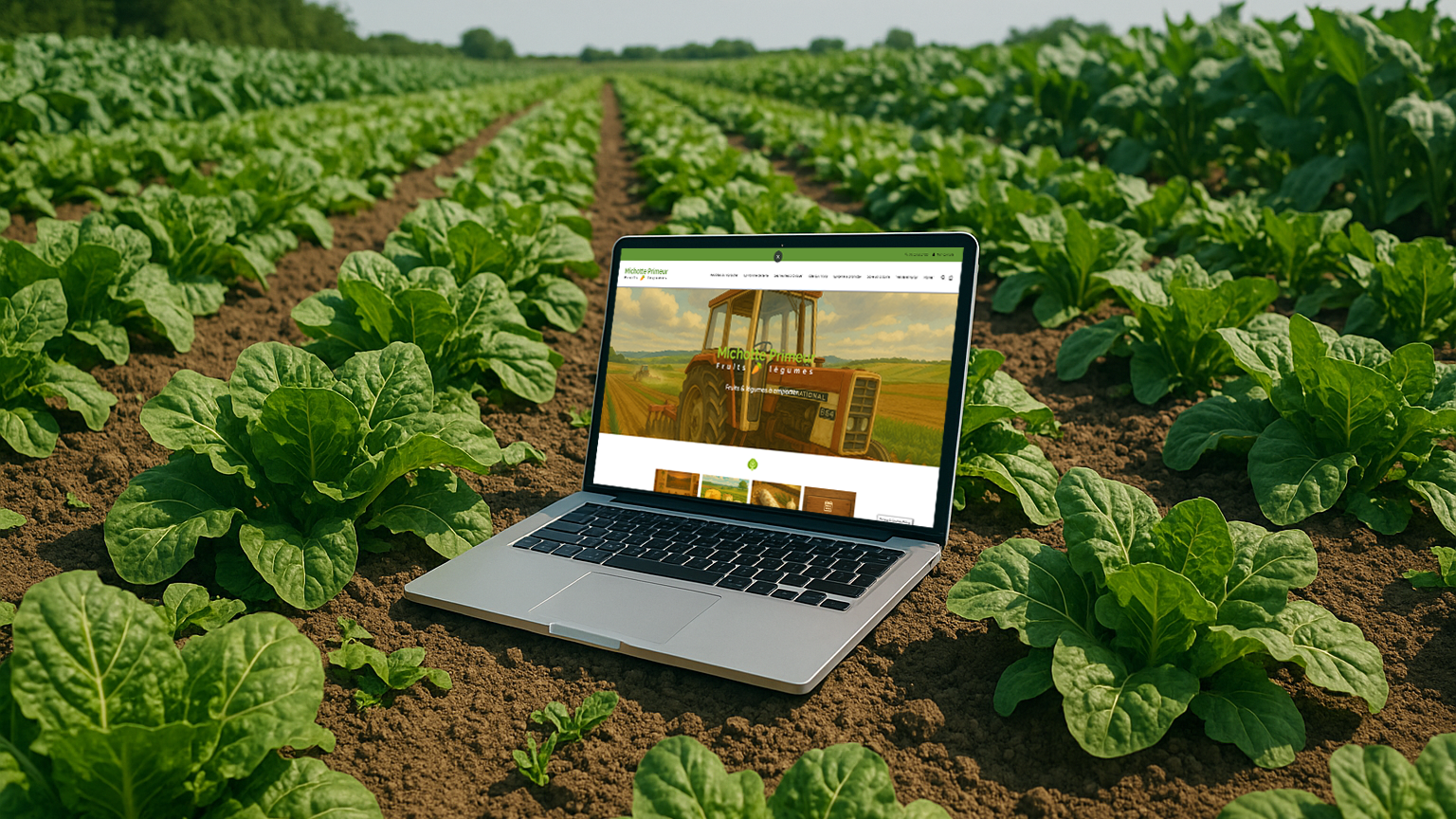 Mockup du site e-commerce pour Michotte Primeur dans l'Oise