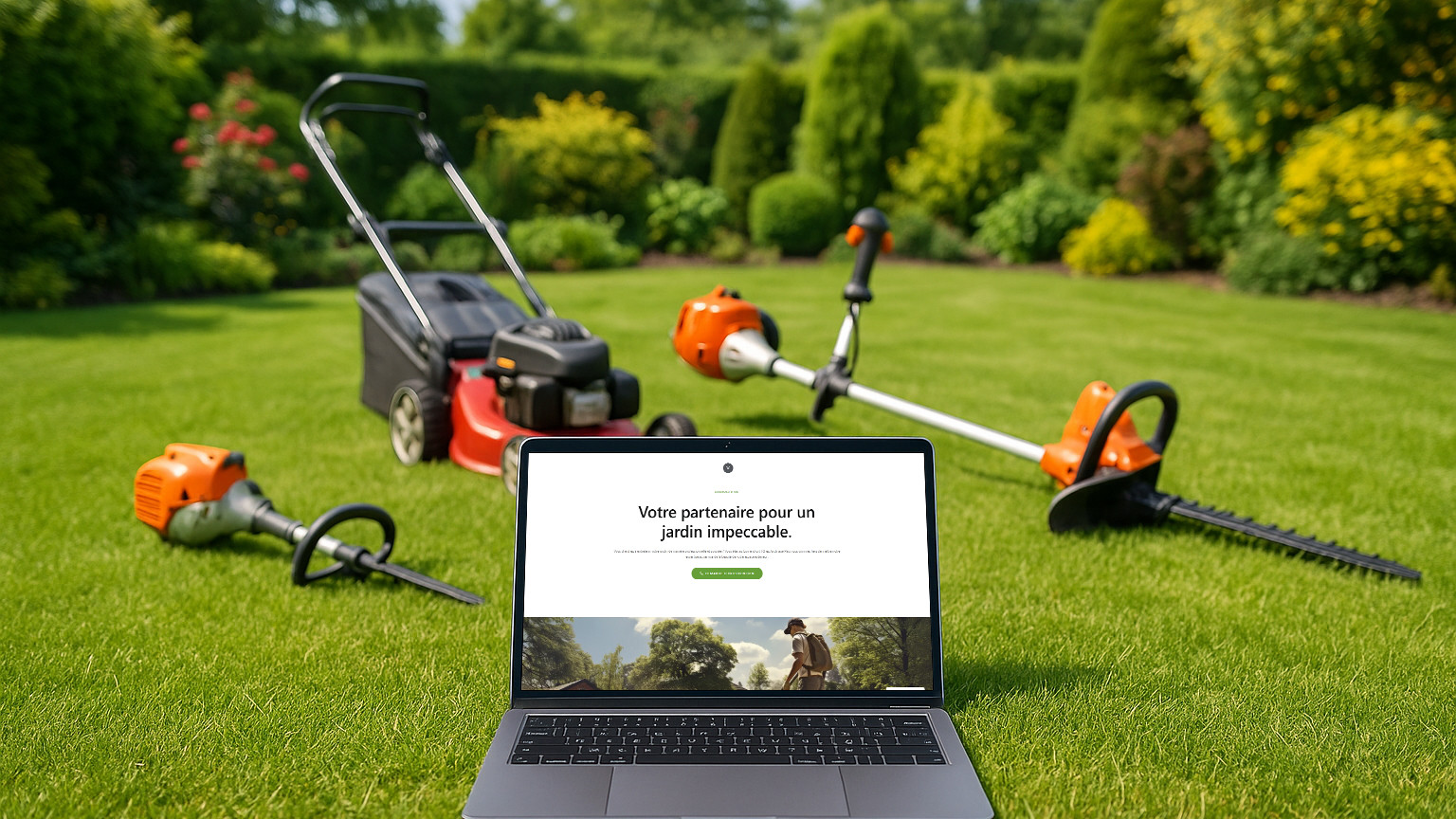 Illustration du site vitrine pour un jardinier à Pau
