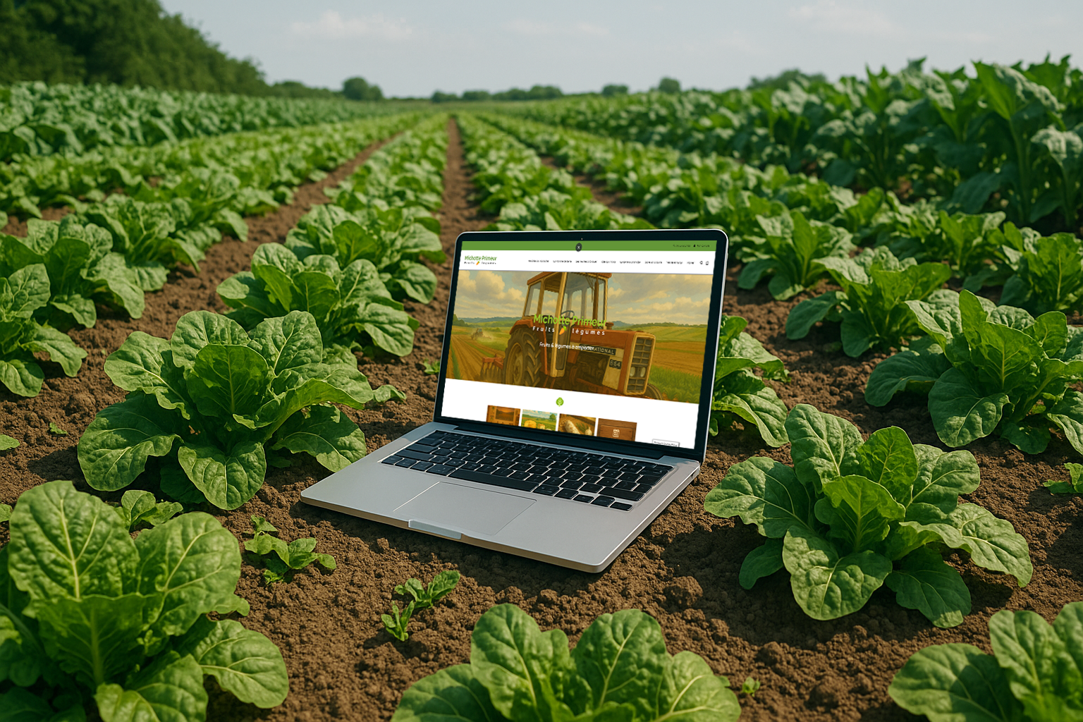 Site e-commerce de Michotte Primeur, fruits et légumes locaux
