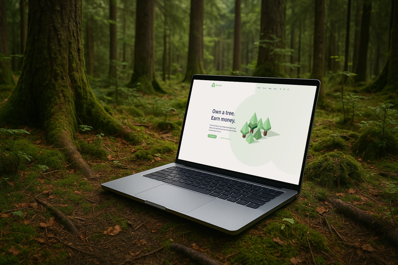 Site Orne.io – investissements carbone et forêt sur la blockchain