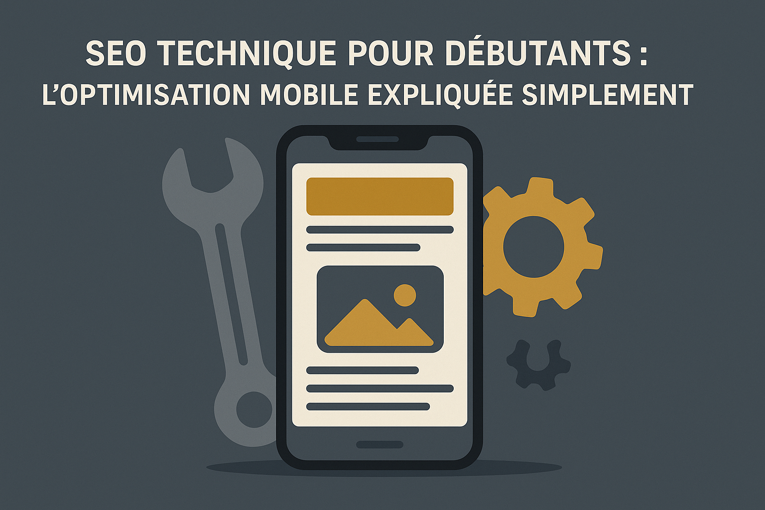 Illustration d’un smartphone affichant un site web responsive avec des indicateurs de performance SEO mobile